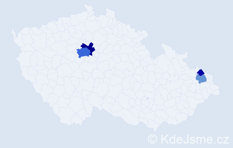 Příjmení: 'Malon', počet výskytů 15 v celé ČR