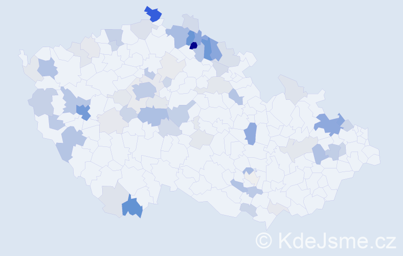 Příjmení: 'Klingerová', počet výskytů 231 v celé ČR