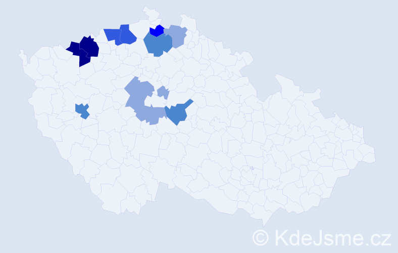Příjmení: 'Bylinová', počet výskytů 31 v celé ČR