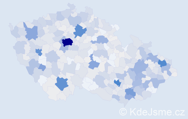 Příjmení: 'Hlaváč', počet výskytů 3103 v celé ČR