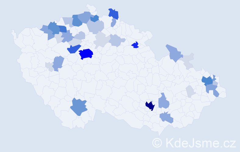 Příjmení: 'Goroľ', počet výskytů 158 v celé ČR