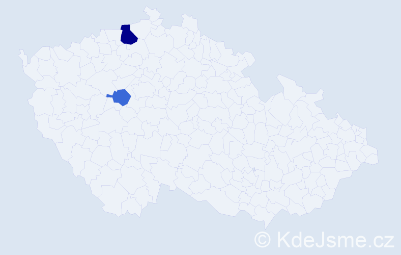 Příjmení: 'Pelin', počet výskytů 4 v celé ČR