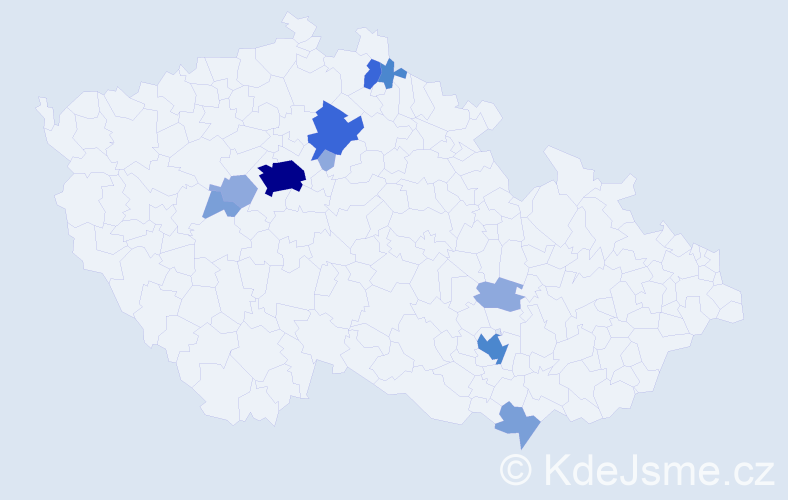 Příjmení: 'Ciprianová', počet výskytů 28 v celé ČR