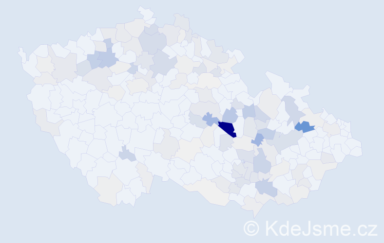 Příjmení: 'Hegr', počet výskytů 391 v celé ČR