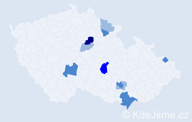 Příjmení: 'Totka', počet výskytů 25 v celé ČR