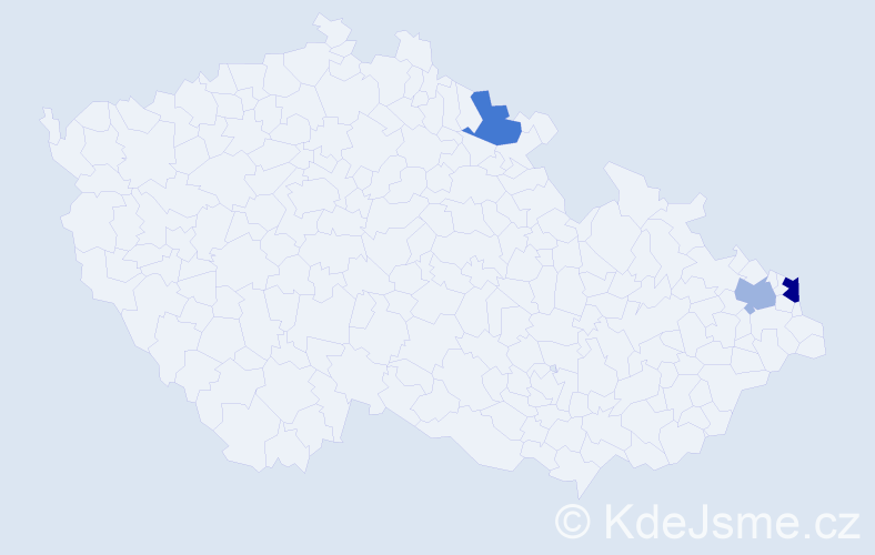 Příjmení: 'Gabryś', počet výskytů 4 v celé ČR