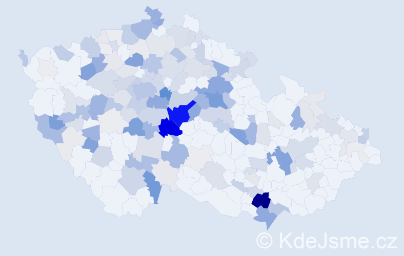 Příjmení: 'Petrásková', počet výskytů 614 v celé ČR