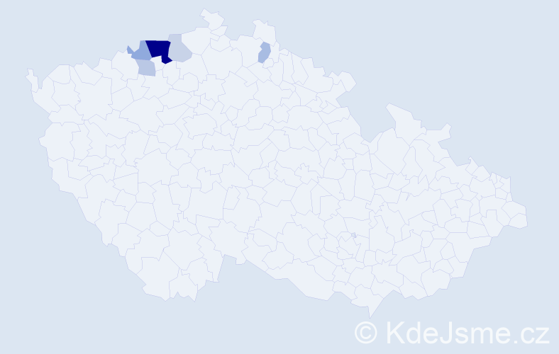 Příjmení: 'Bittersmannová', počet výskytů 15 v celé ČR