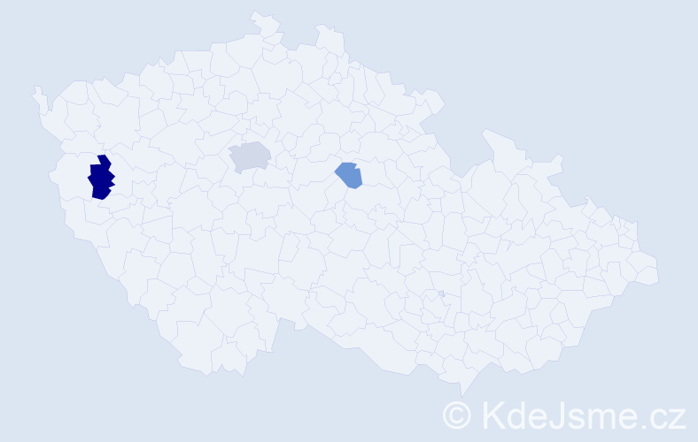 Příjmení: 'Tjunikov', počet výskytů 8 v celé ČR