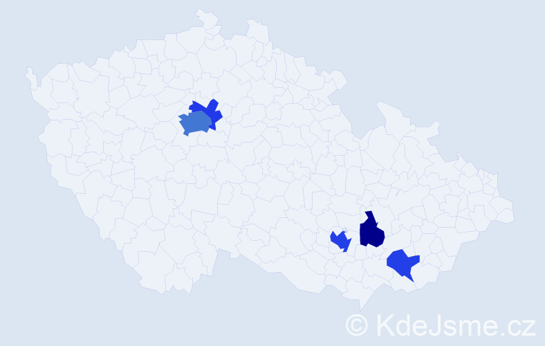 Příjmení: 'Antić', počet výskytů 13 v celé ČR