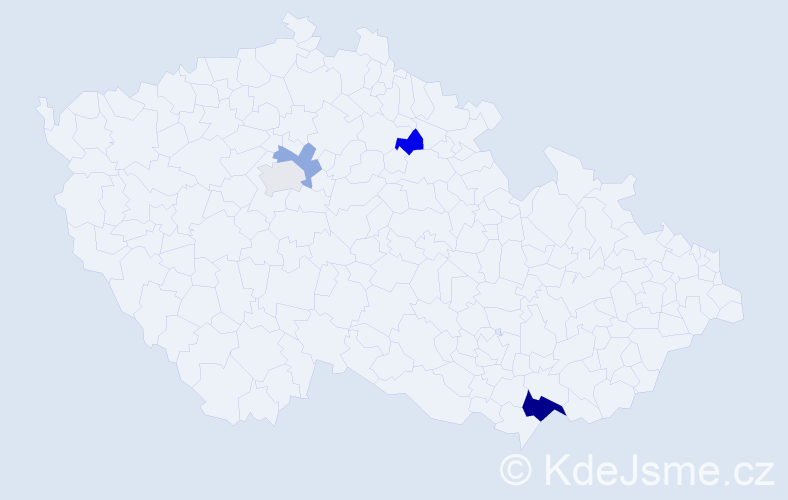 Příjmení: 'Baxter', počet výskytů 7 v celé ČR