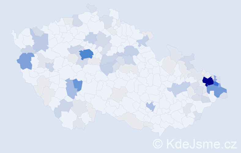 Příjmení: 'Bolek', počet výskytů 429 v celé ČR