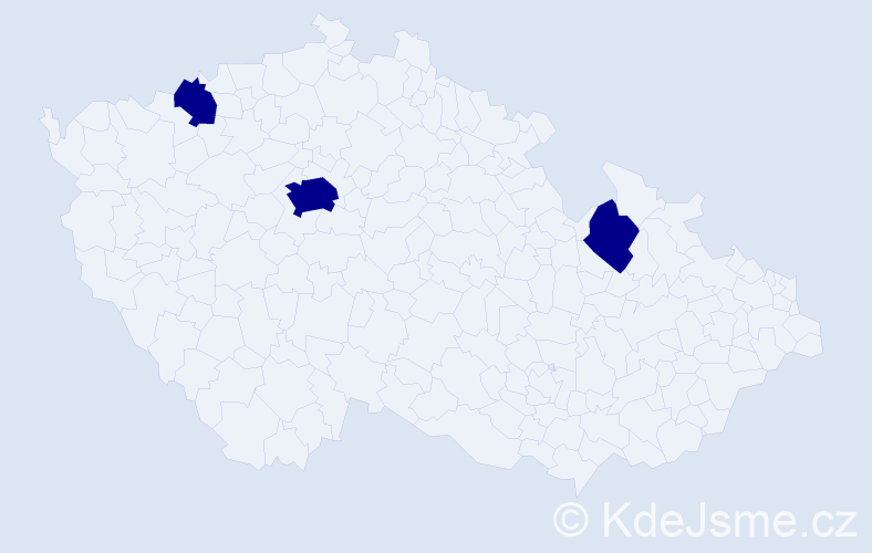 Příjmení: 'Kreller', počet výskytů 9 v celé ČR