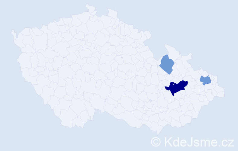 Příjmení: 'Bajorek', počet výskytů 9 v celé ČR