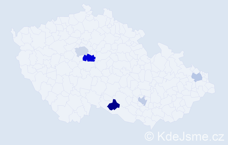 Příjmení: 'Suąa', počet výskytů 7 v celé ČR