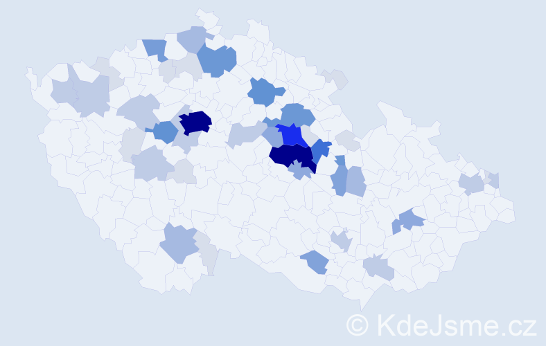 Příjmení: 'Dejdar', počet výskytů 169 v celé ČR