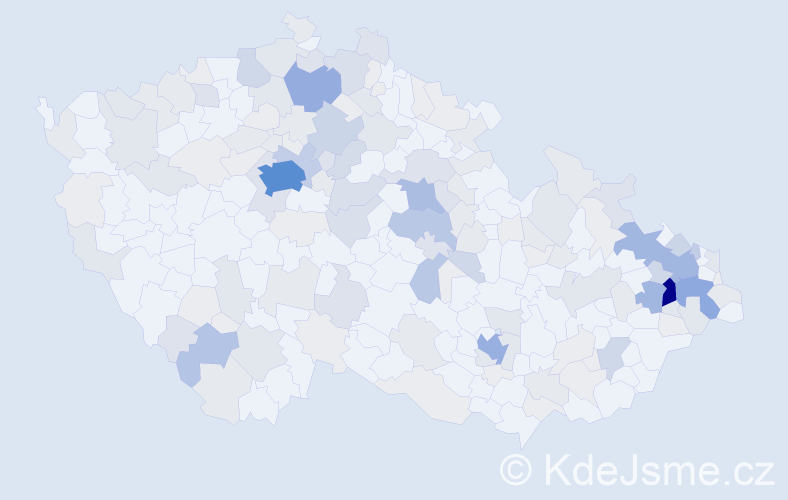 Příjmení: 'Socha', počet výskytů 568 v celé ČR