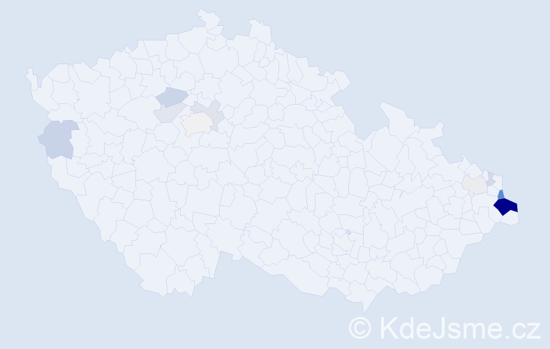 Příjmení: 'Tasková', počet výskytů 30 v celé ČR