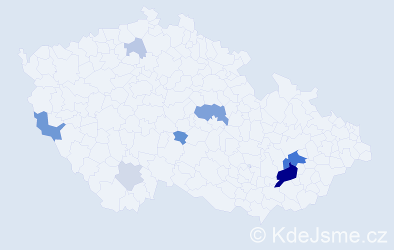 Příjmení: 'Plško', počet výskytů 24 v celé ČR