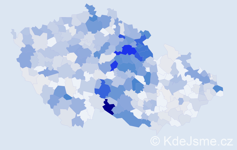 Příjmení: 'Samek', počet výskytů 1647 v celé ČR