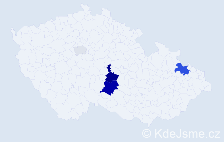 Příjmení: 'Miglec', počet výskytů 8 v celé ČR
