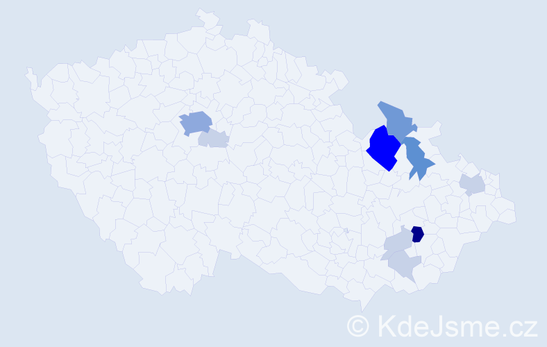 Příjmení: 'Lužík', počet výskytů 36 v celé ČR