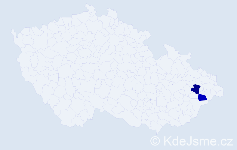 Příjmení: 'Pytr', počet výskytů 5 v celé ČR