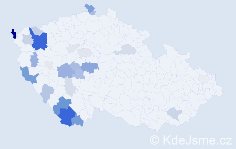 Příjmení: 'Kupečková', počet výskytů 73 v celé ČR