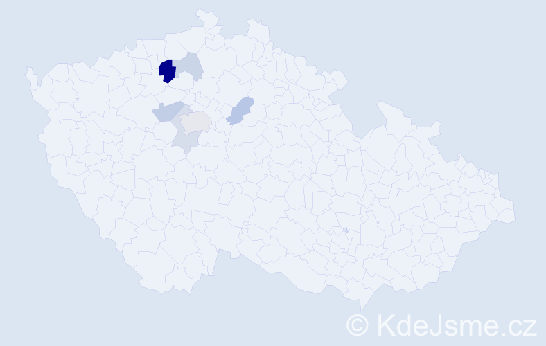 Příjmení: 'Holeyšovský', počet výskytů 14 v celé ČR