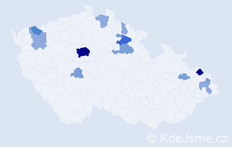 Příjmení: 'Palm', počet výskytů 39 v celé ČR