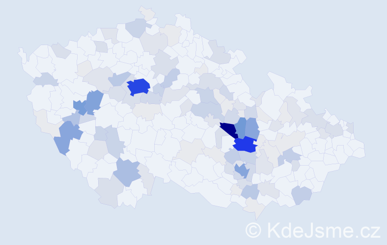 Příjmení: 'Andrlík', počet výskytů 461 v celé ČR