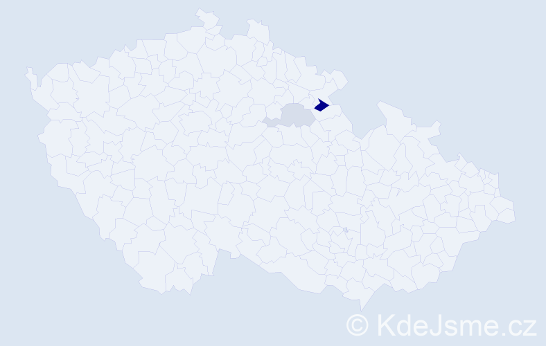 Příjmení: 'Kulek', počet výskytů 7 v celé ČR