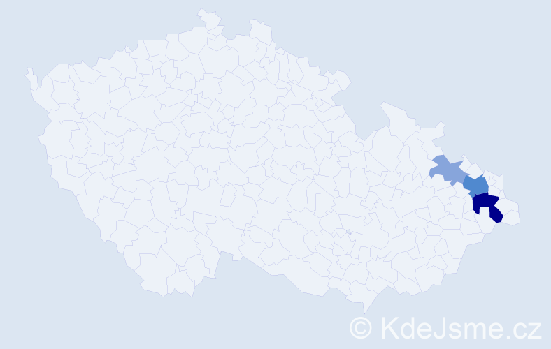 Příjmení: 'Nesitová', počet výskytů 21 v celé ČR