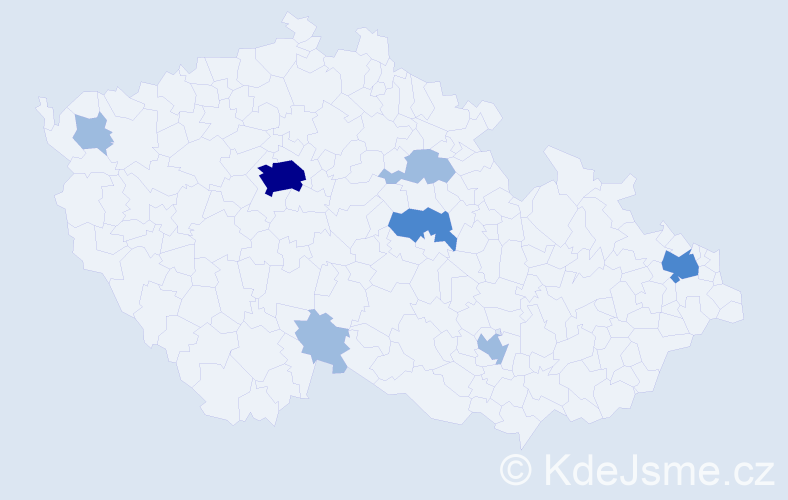 Příjmení: 'Benoniová', počet výskytů 12 v celé ČR