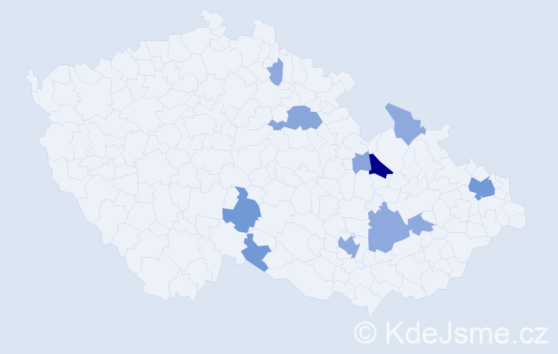 Příjmení: 'Loučný', počet výskytů 28 v celé ČR