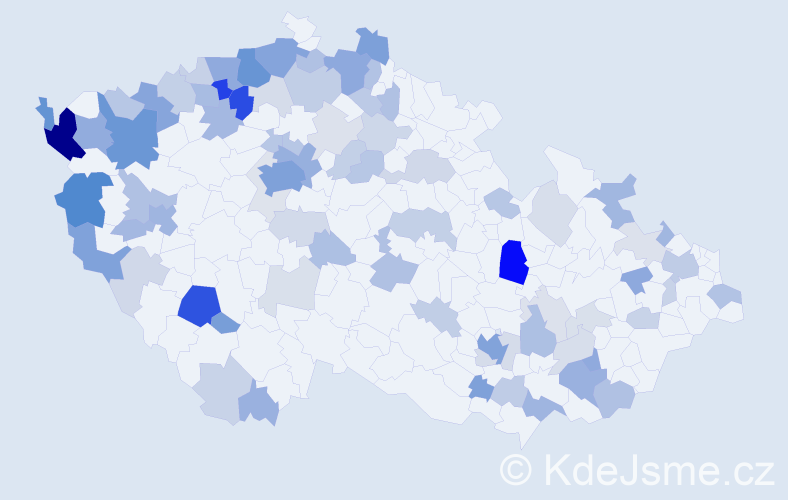 Příjmení: 'Bui', počet výskytů 246 v celé ČR