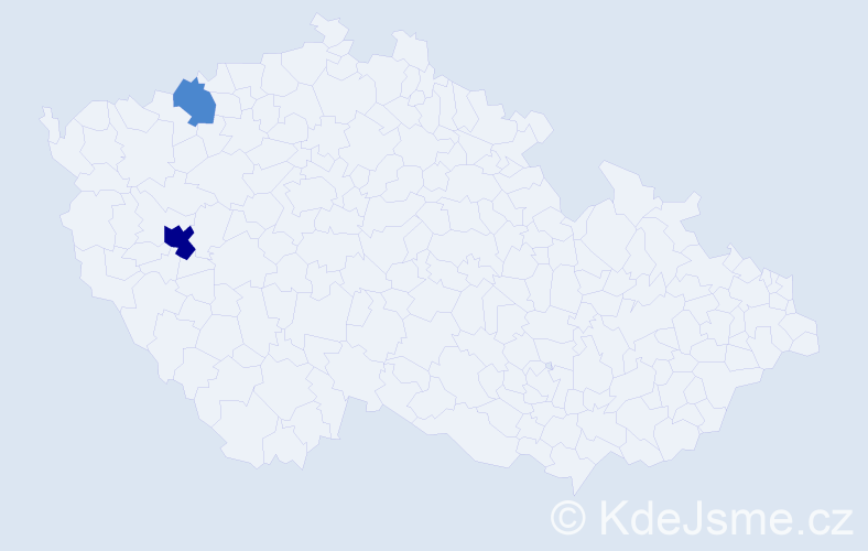 Příjmení: 'Kalčeva', počet výskytů 4 v celé ČR
