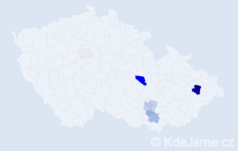Příjmení: 'Lossmannová', počet výskytů 22 v celé ČR