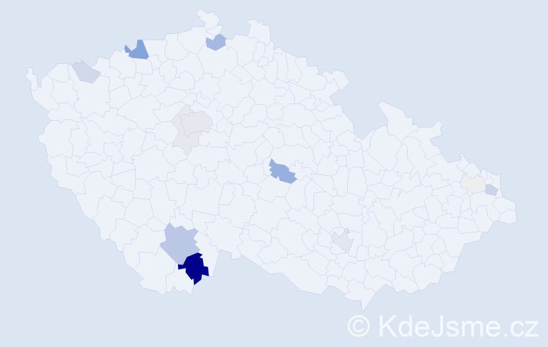 Příjmení: 'Heidinger', počet výskytů 40 v celé ČR