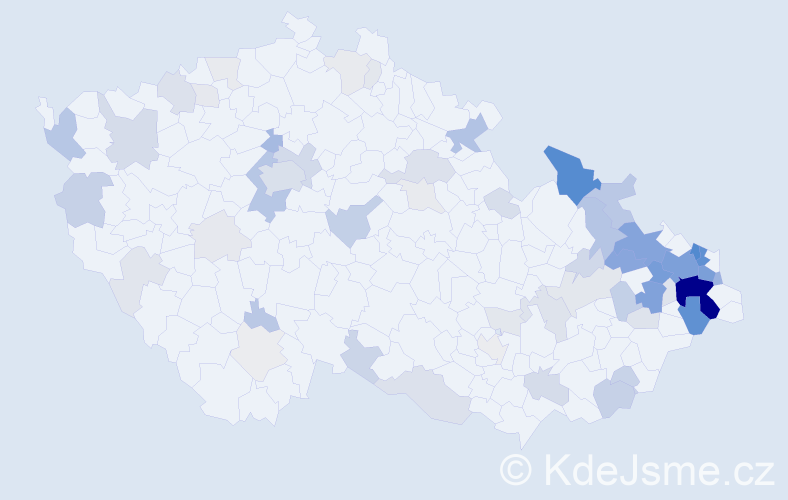 Příjmení: 'Gavlasová', počet výskytů 270 v celé ČR