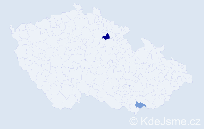 Příjmení: 'Boťánek', počet výskytů 4 v celé ČR