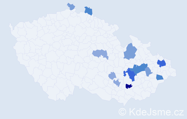 Příjmení: 'Facek', počet výskytů 35 v celé ČR