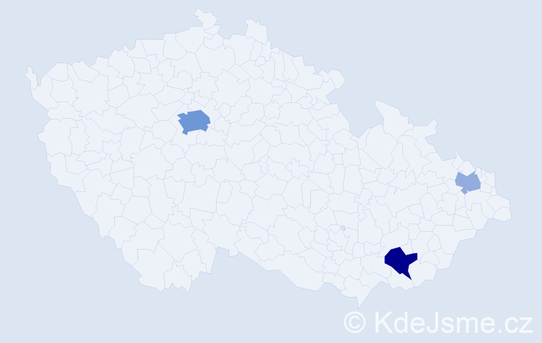 Příjmení: 'Haverland', počet výskytů 9 v celé ČR