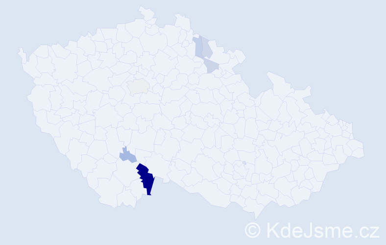 Příjmení: 'Arenberger', počet výskytů 18 v celé ČR