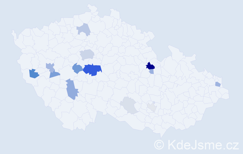 Příjmení: 'Kheková', počet výskytů 58 v celé ČR