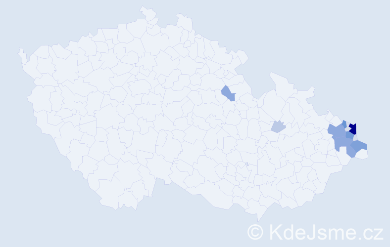 Příjmení: 'Szotková', počet výskytů 50 v celé ČR