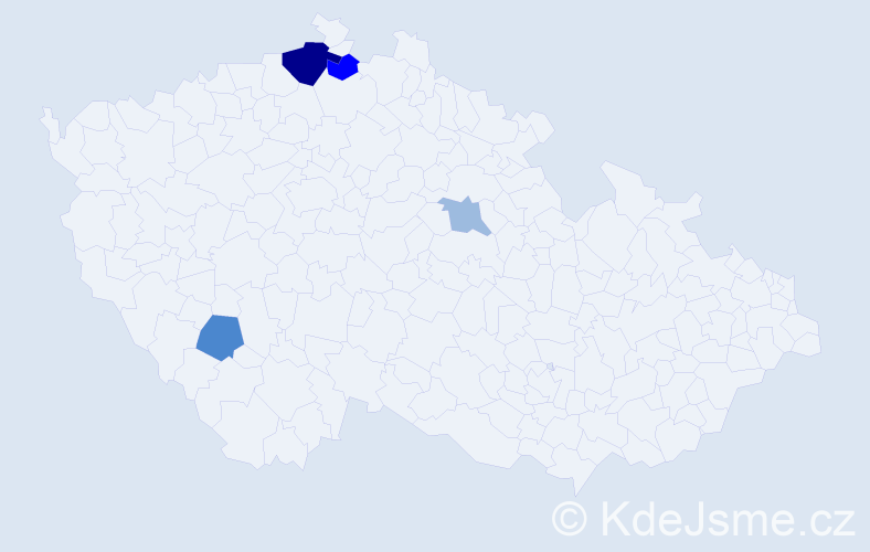 Příjmení: 'Marčalová', počet výskytů 10 v celé ČR