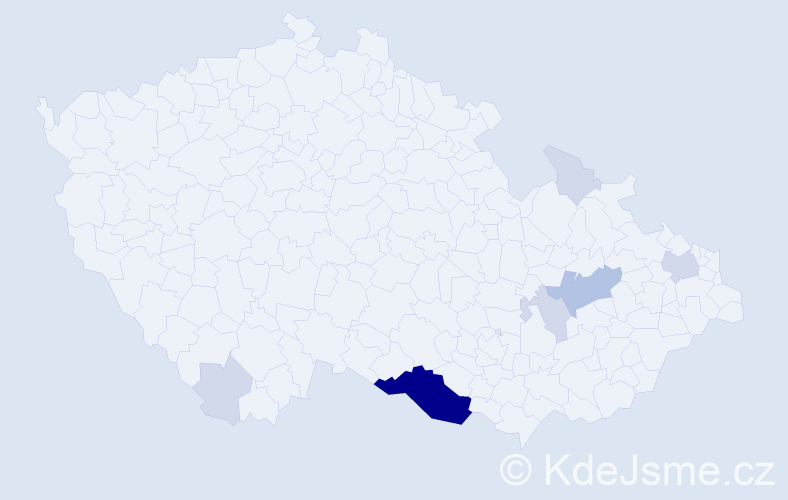 Příjmení: 'Fargaš', počet výskytů 22 v celé ČR