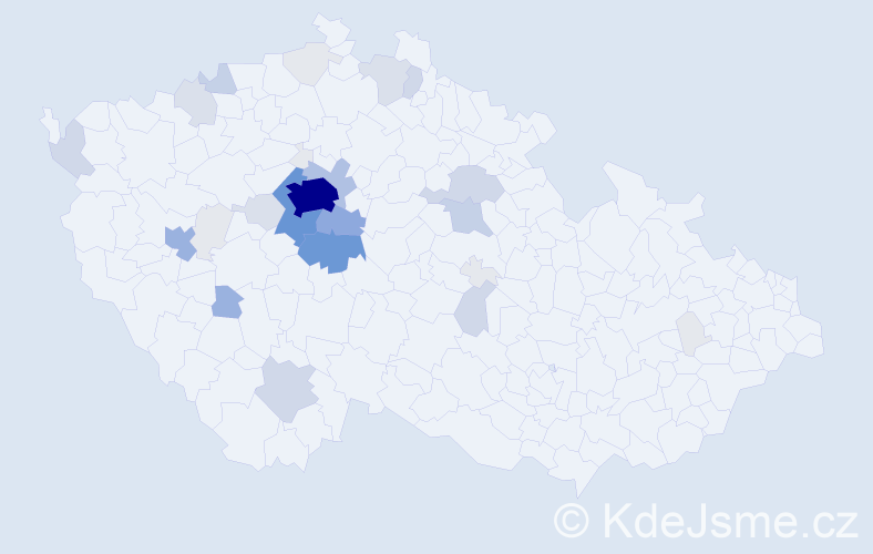 Příjmení: 'Troníček', počet výskytů 144 v celé ČR