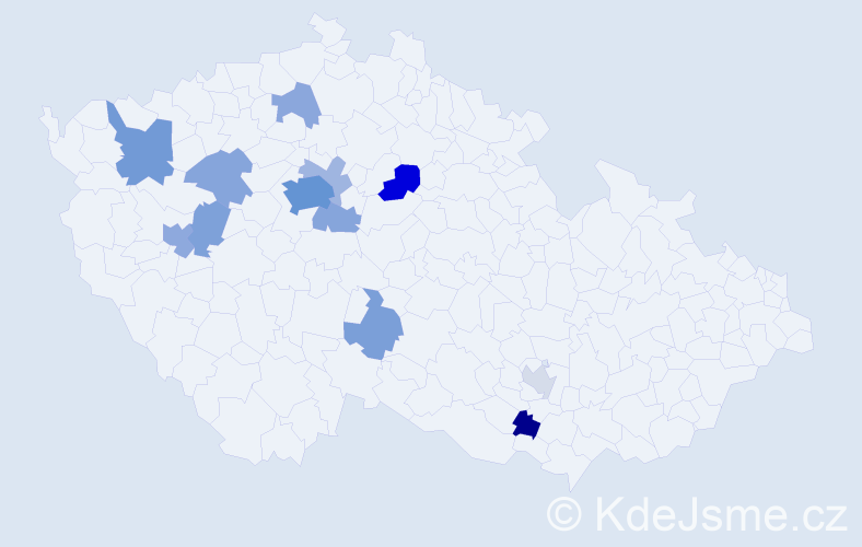 Příjmení: 'Fedyshyn', počet výskytů 34 v celé ČR